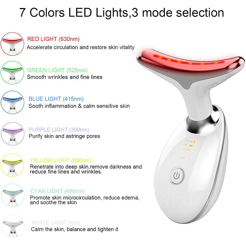 Anti Wrinkle Facial Massager - 7 Colors Skin Tightening
